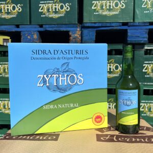 Caja de 12 botellas Sidra Zythos DOP de LLagar Herminio